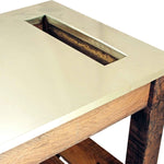 Rolling Redwood Potting Table with Waste Disposal Hole – Outdoor Garden Workstation - Napa Valley Wildflower Co.