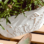 Rustic Cream Mushroom Embossed Metal Buckets, Set of Two - Napa Valley Wildflower Co.