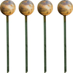 Rustic Garden Hose Guide Stakes – Patina Steel Rebar Hose Protectors (Set of 4) - Napa Valley Wildflower Co.
