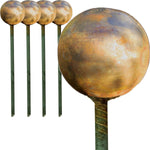 Rustic Garden Hose Guide Stakes – Patina Steel Rebar Hose Protectors (Set of 4) - Napa Valley Wildflower Co.