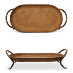 Rustic Metal Footed Tray with Handles - Napa Valley Wildflower Co.