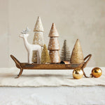 Rustic Metal Footed Tray with Handles - Napa Valley Wildflower Co.