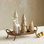 Rustic Metal Footed Tray with Handles - Napa Valley Wildflower Co.