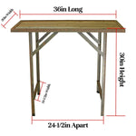 Rustic Redwood Outdoor Work Table – Handmade Patio & Garden Prep Station (USA Made) - Napa Valley Wildflower Co.