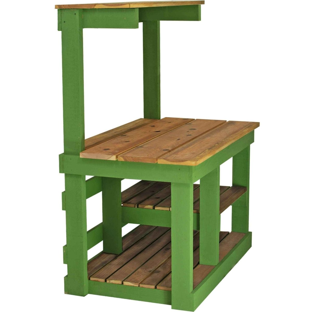 Rustic Redwood Potting Bench with Storage & Top Shelf – Handmade Outdoor Gardening Workstation (USA Made) - Napa Valley Wildflower Co.
