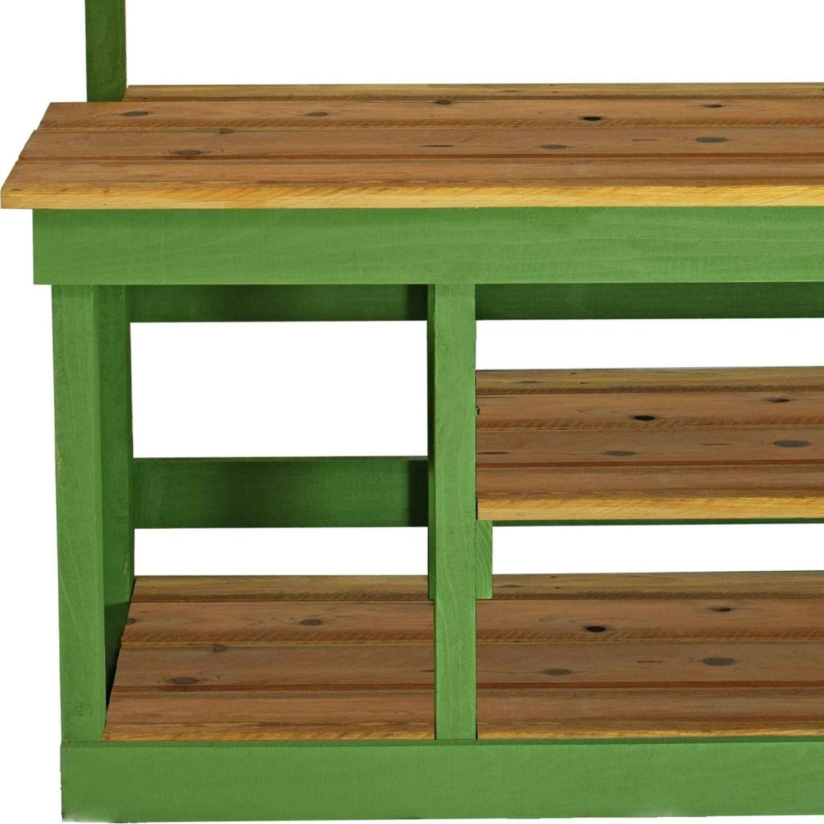 Rustic Redwood Potting Bench with Storage & Top Shelf – Handmade Outdoor Gardening Workstation (USA Made) - Napa Valley Wildflower Co.