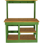 Rustic Redwood Potting Bench with Storage & Top Shelf – Handmade Outdoor Gardening Workstation (USA Made) - Napa Valley Wildflower Co.