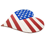 Rustic Wooden American Flag Heart – Handmade Patriotic Wall Decor (24") - Napa Valley Wildflower Co.