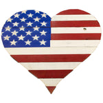 Rustic Wooden American Flag Heart – Handmade Patriotic Wall Decor (24") - Napa Valley Wildflower Co.