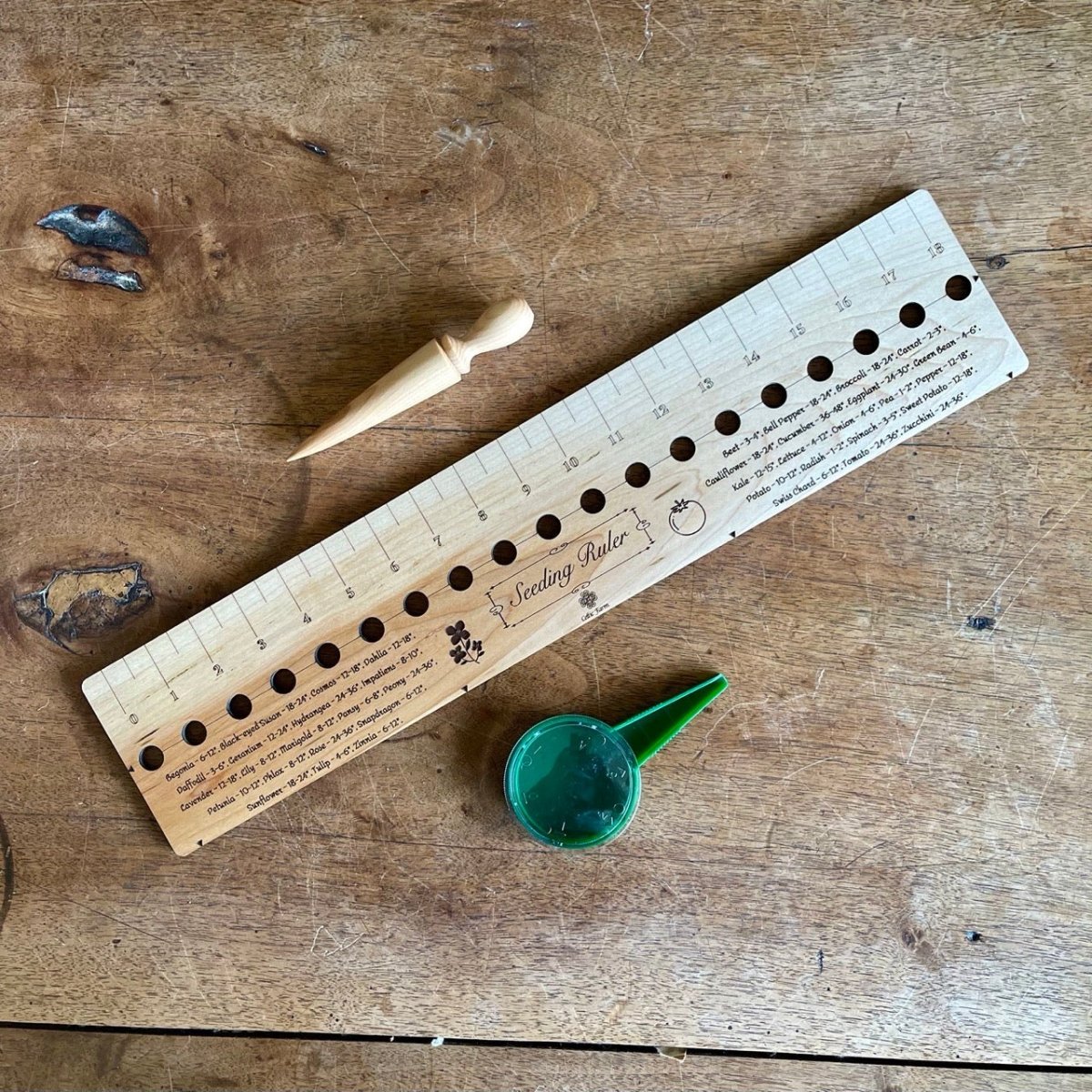 Seeding Gift Set: Dibbler, Seeder, and Ruler - Napa Valley Wildflower Co.