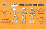 Skeleton Metal Yard Stakes Set - Napa Valley Wildflower Co.