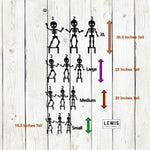 Skeleton Metal Yard Stakes Set - Napa Valley Wildflower Co.
