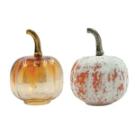 Small Glass Pumpkins with Brass Stems | 2 Styles - Napa Valley Wildflower Co.