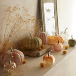 Small Glass Pumpkins with Brass Stems | 2 Styles - Napa Valley Wildflower Co.