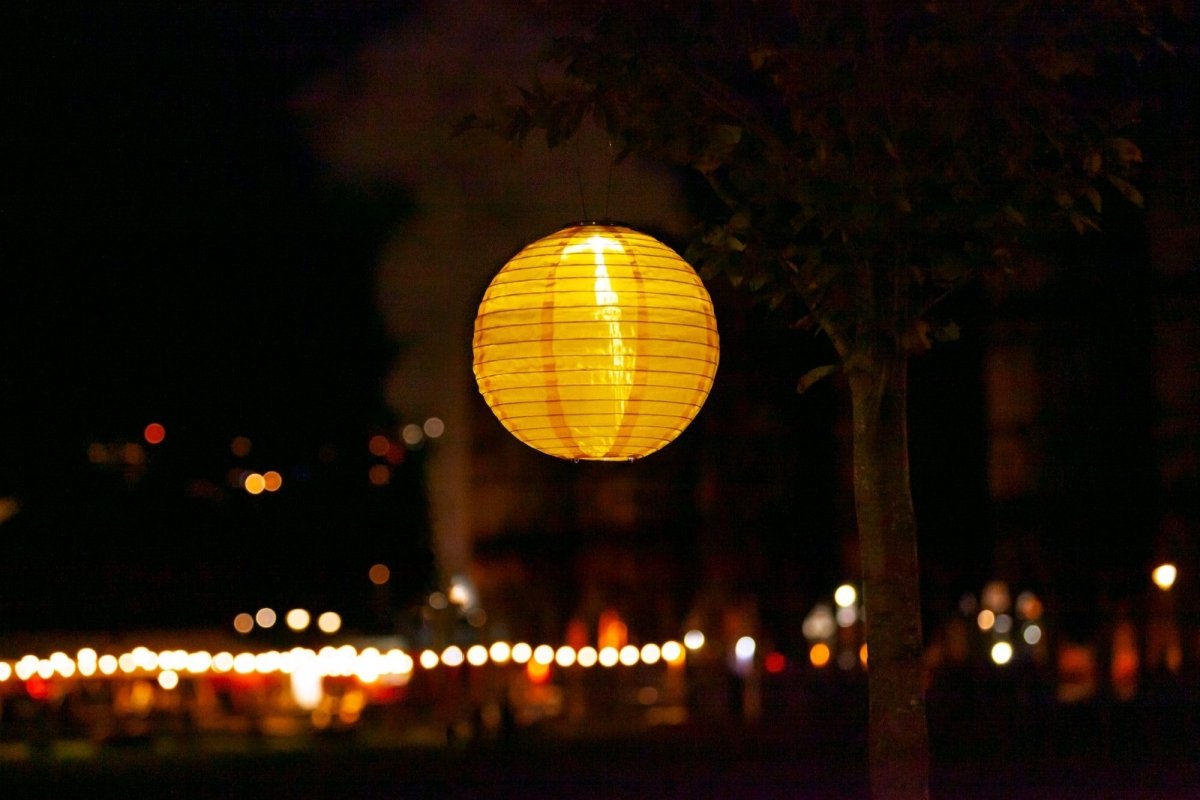 Soji Festival 12" Round Solar Lantern - Napa Valley Wildflower Co.
