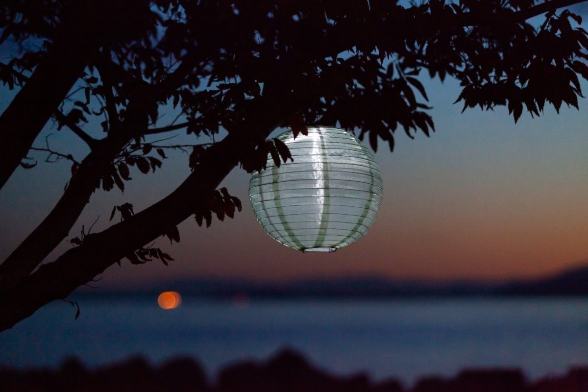Soji Festival 12" Round Solar Lantern - Napa Valley Wildflower Co.