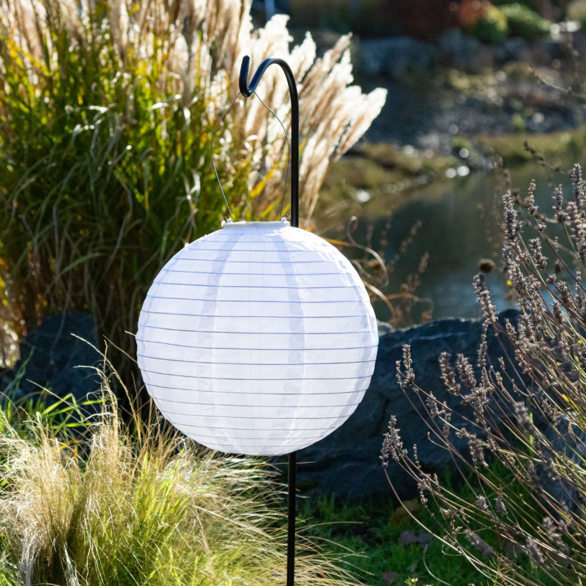 Soji™ Original 12" Round Solar Lantern – Classic White - Napa Valley Wildflower Co.