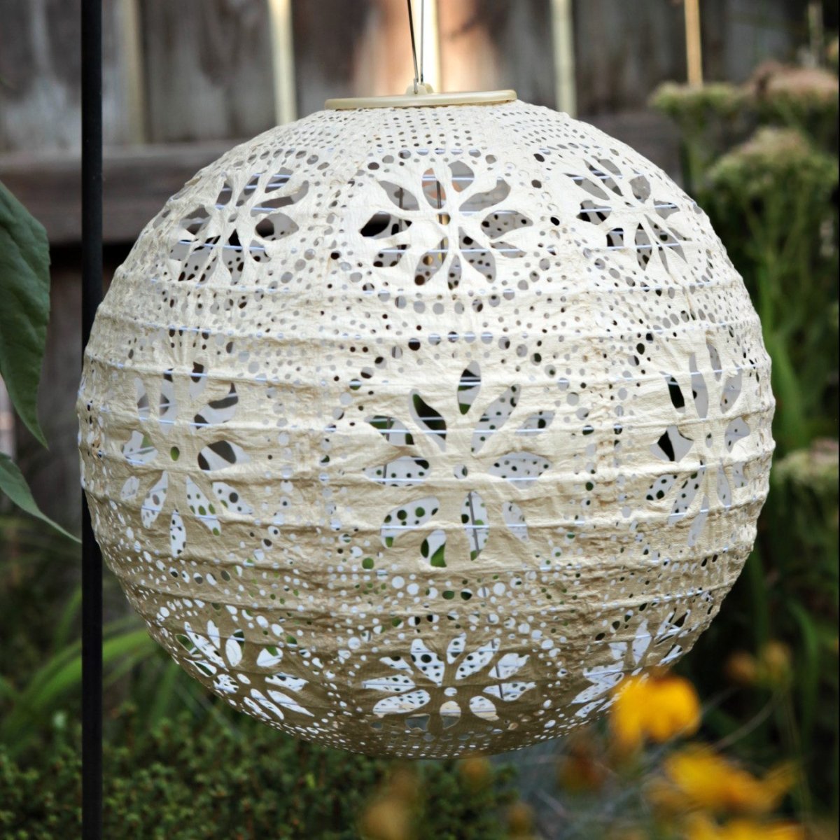 Soji™ Stella Boho Globe 12" Solar Lantern - Napa Valley Wildflower Co.