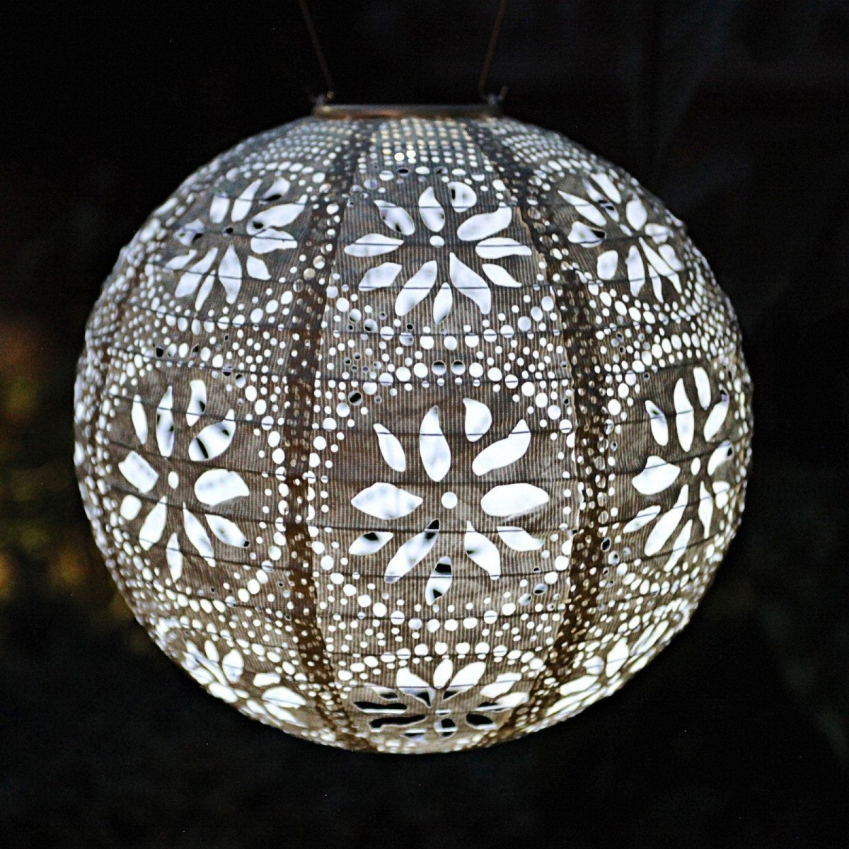 Soji™ Stella Boho Globe 12" Solar Lantern - Napa Valley Wildflower Co.
