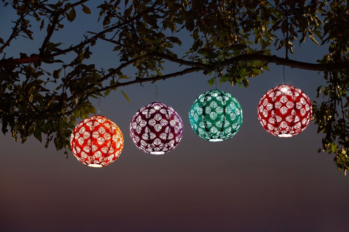 Soji Stella - Brights Geo Palm - 12" Solar Lantern - Napa Valley Wildflower Co.