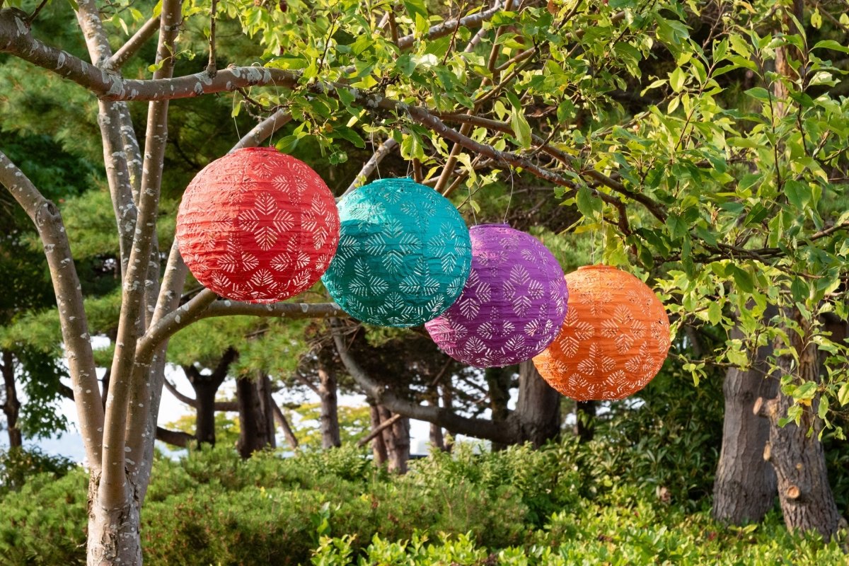 Soji Stella - Brights Geo Palm - 12" Solar Lantern - Napa Valley Wildflower Co.