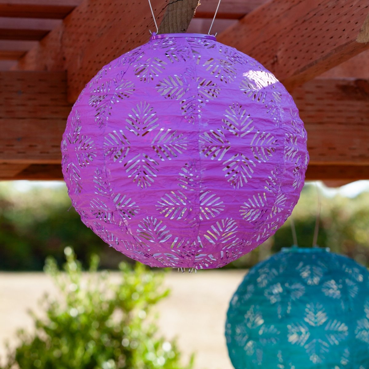 Soji Stella - Brights Geo Palm - 12" Solar Lantern - Napa Valley Wildflower Co.