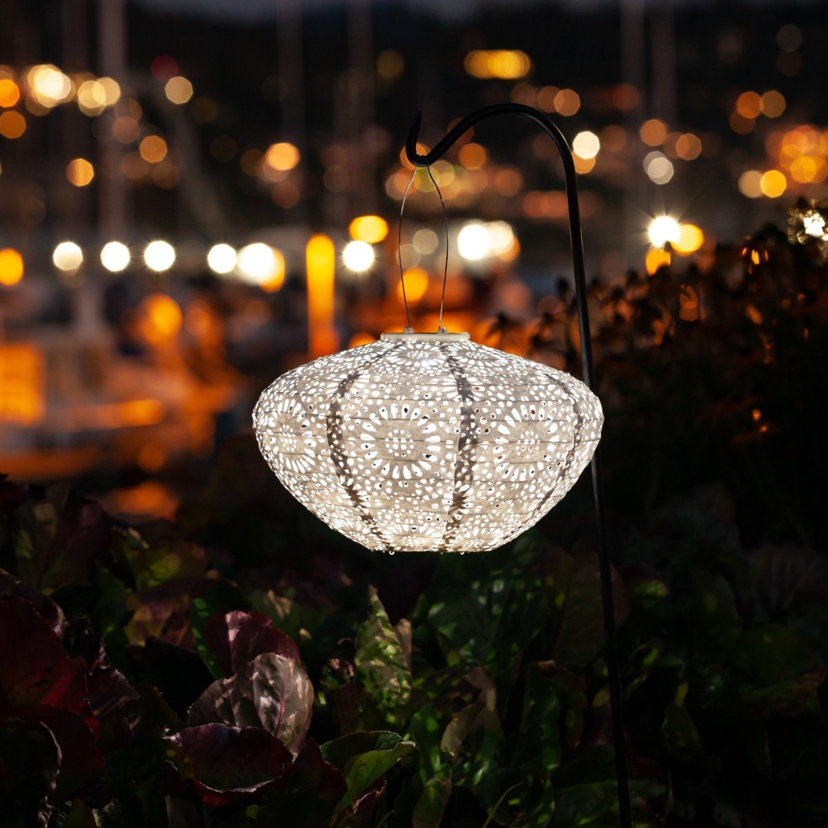 Soji Stella - Crown Chantilly Lace - 13" Solar Lantern - Napa Valley Wildflower Co.