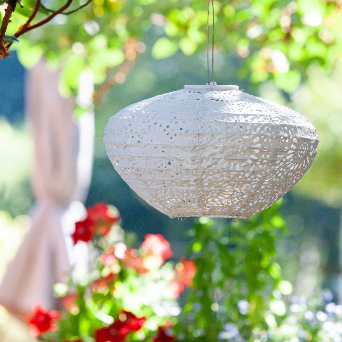 Soji Stella - Crown Chantilly Lace - 13" Solar Lantern - Napa Valley Wildflower Co.