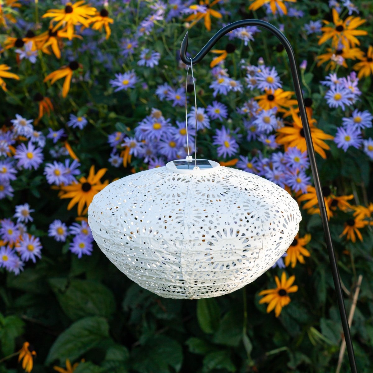 Soji Stella - Crown Chantilly Lace - 13" Solar Lantern - Napa Valley Wildflower Co.