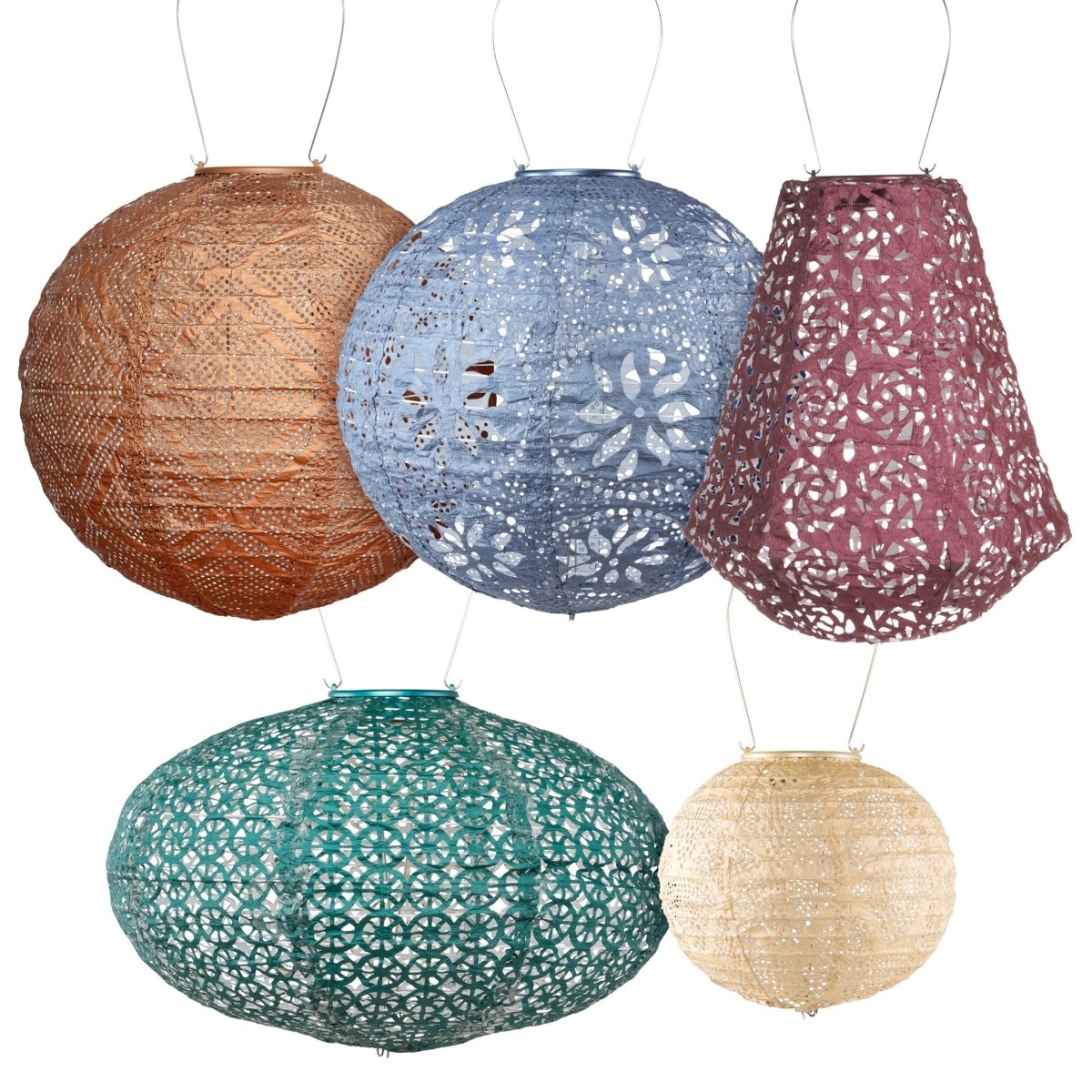 Soji™ Stella Limited Edition Multi - Shape Solar Lantern 5 - Pack - Napa Valley Wildflower Co.