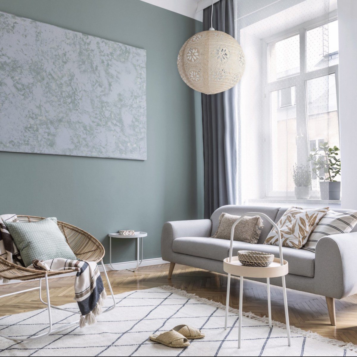 Soji™ Stella Nova Boho Pearl 18" Pendant Lamp - Napa Valley Wildflower Co.