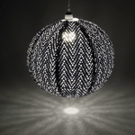 Soji™ Stella Nova Chevron Metallic Blue 18" Pendant Lamp - Napa Valley Wildflower Co.