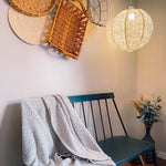 Soji™ Stella Nova Chevron Pearl 18" Pendant Lamp - Napa Valley Wildflower Co.