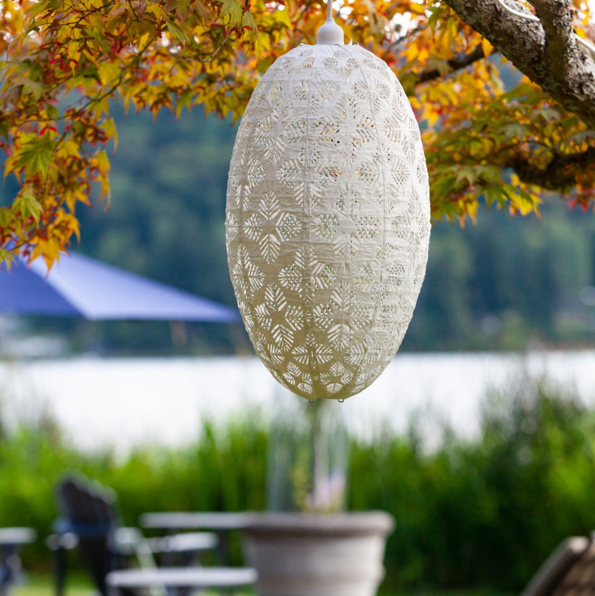 Soji™ Stella Nova Geo Palm Pod 22" Pendant Lamp - Napa Valley Wildflower Co.