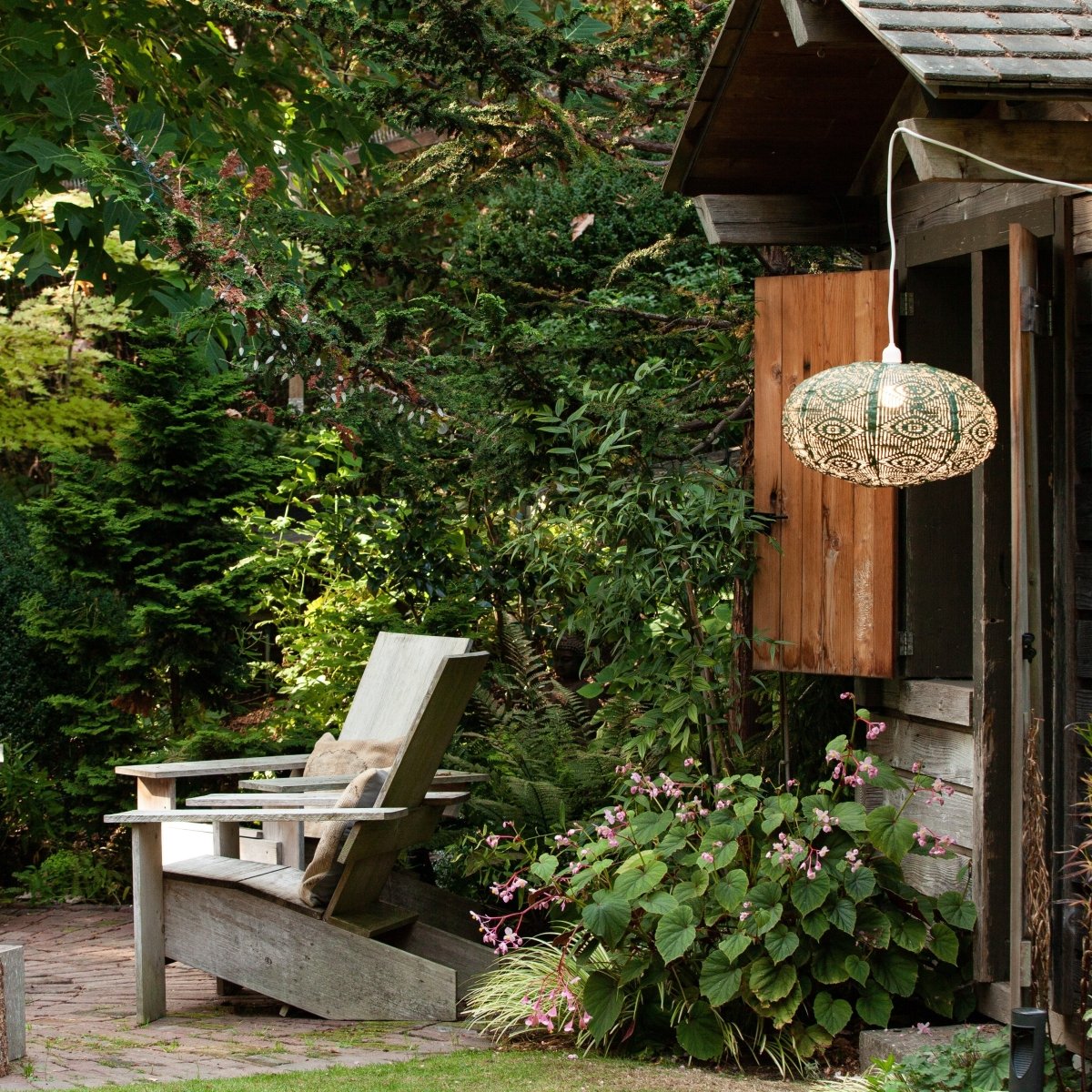 Soji Stella Nova Starbeam Evergeen - 20" Indoor / Outdoor Pendant Lamp (120V) - Napa Valley Wildflower Co.