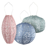 Soji™ Stella Pastel Multi - Shape Solar Lantern 3 - Pack - Napa Valley Wildflower Co.