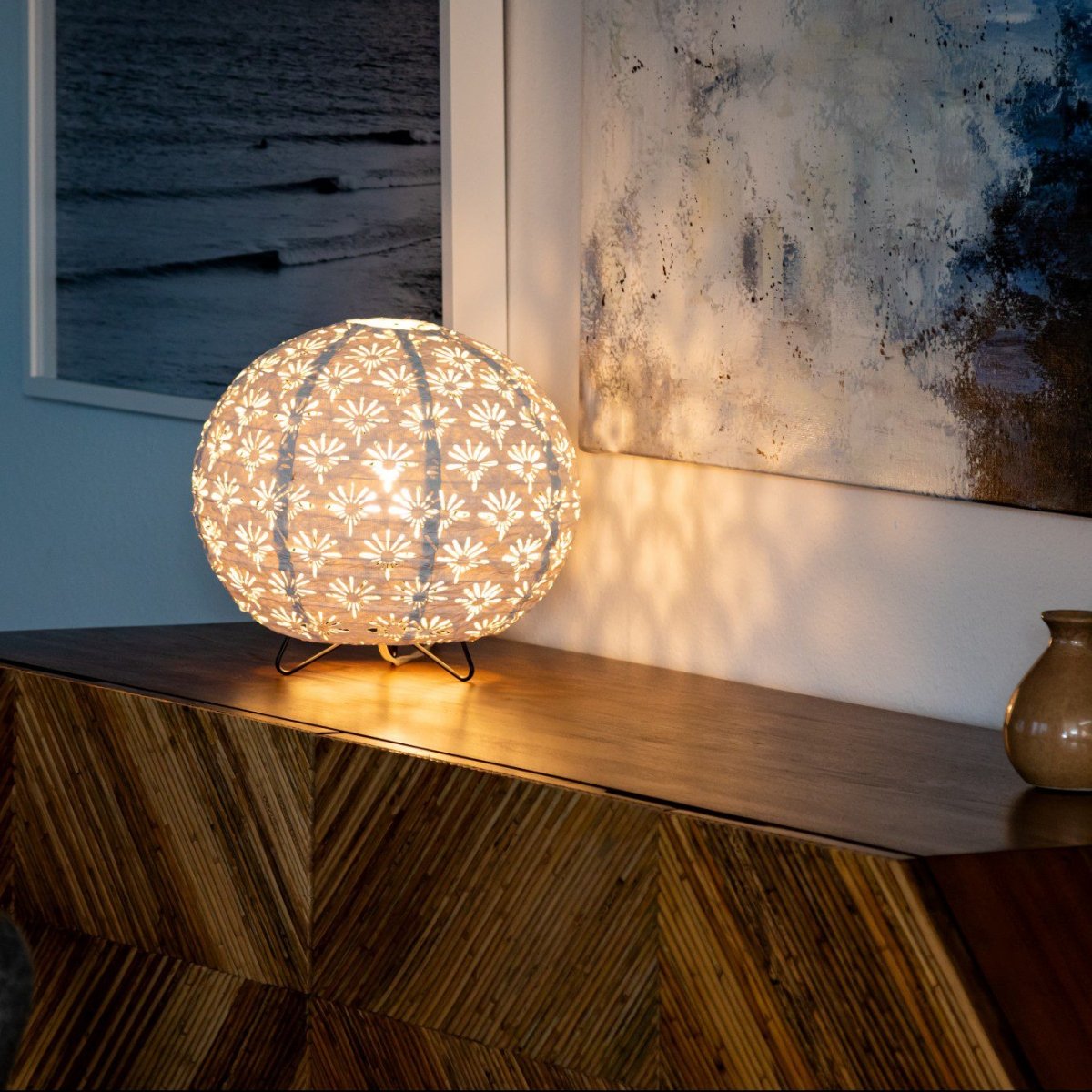 Soji Stella Solace Globe Deco Table Lamp (120V - Indoor use only) - Napa Valley Wildflower Co.
