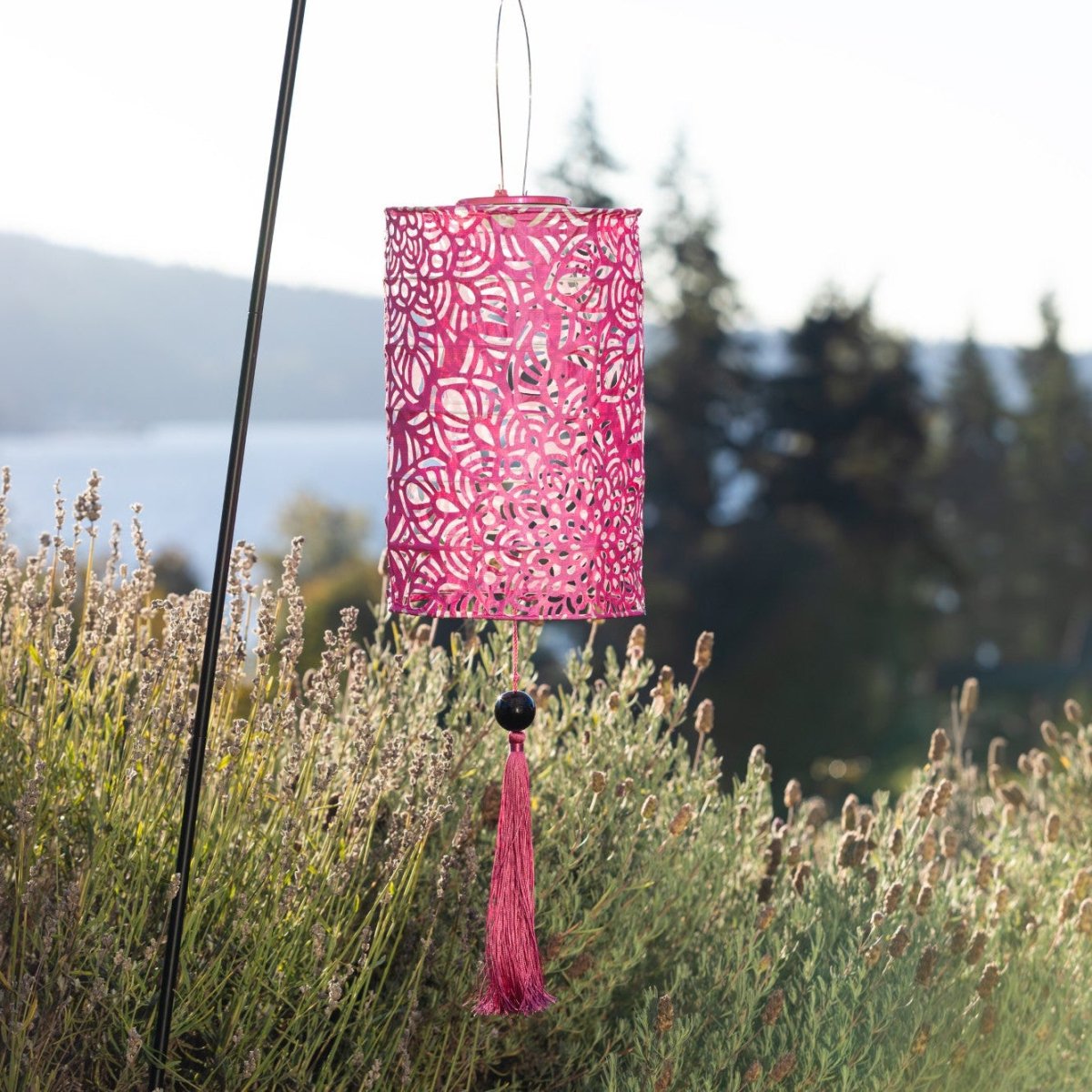 Soji Stella - Tassel Cylinder - 7.5" Solar Lantern - Napa Valley Wildflower Co.