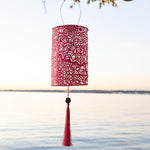 Soji Stella - Tassel Cylinder - 7.5" Solar Lantern - Napa Valley Wildflower Co.