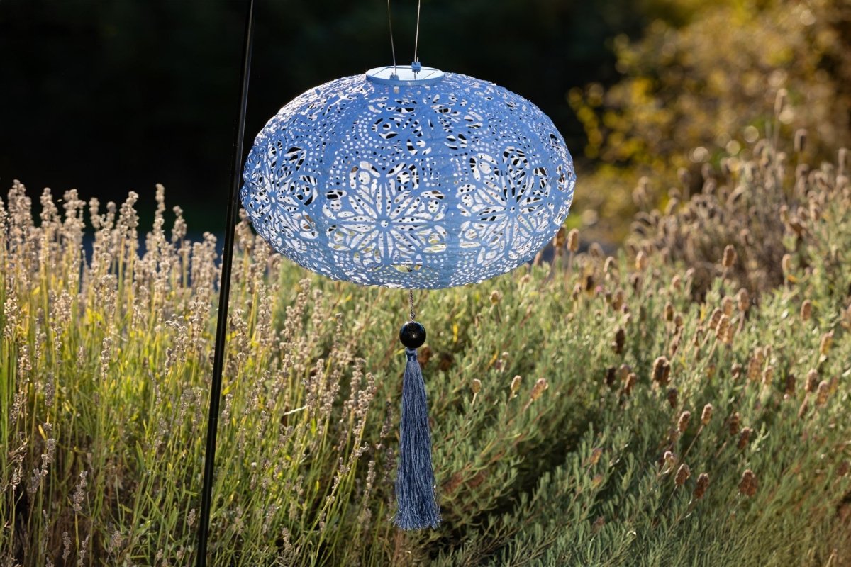 Soji Stella - Tassel Oval - 14" Solar Lantern - Napa Valley Wildflower Co.