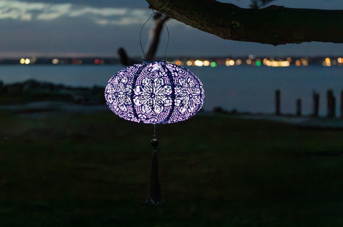 Soji Stella - Tassel Oval - 14" Solar Lantern - Napa Valley Wildflower Co.