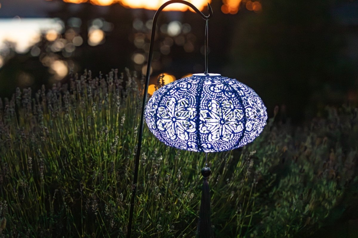 Soji Stella - Tassel Oval - 14" Solar Lantern - Napa Valley Wildflower Co.