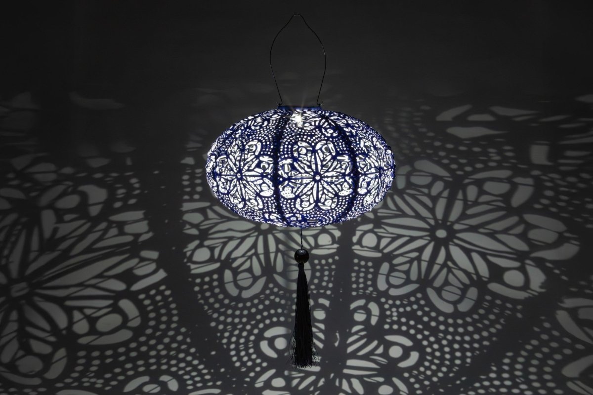 Soji Stella - Tassel Oval - 14" Solar Lantern - Napa Valley Wildflower Co.