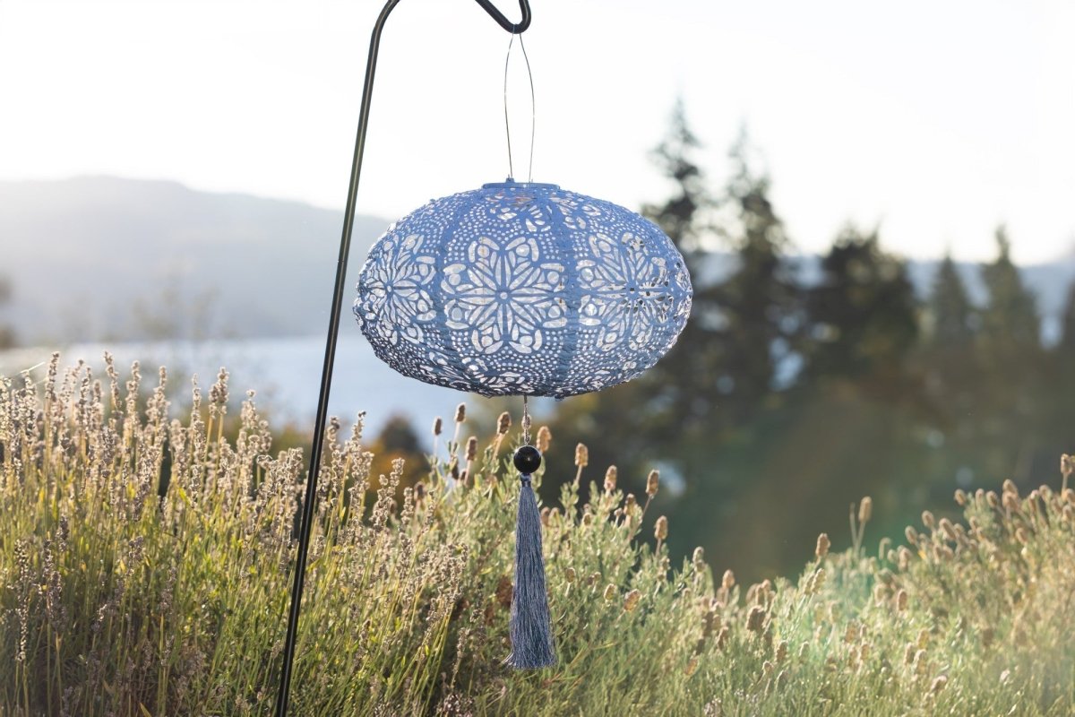Soji Stella - Tassel Oval - 14" Solar Lantern - Napa Valley Wildflower Co.