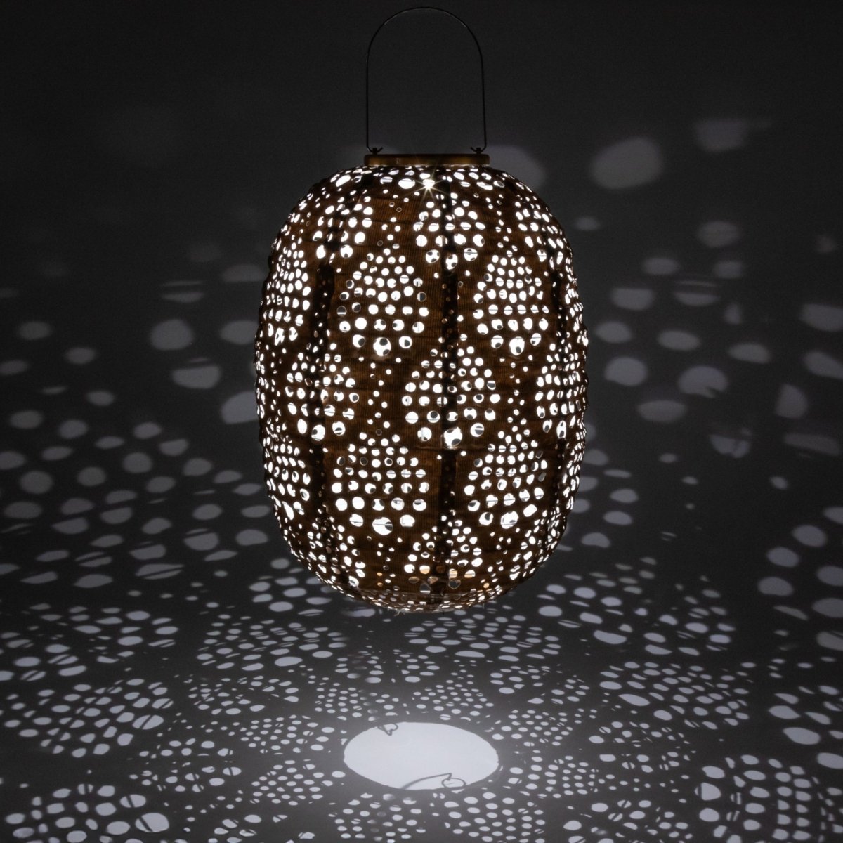 Stella Luxe Barrel Dewdrop Copper LED Lantern (Battery Powered) - Napa Valley Wildflower Co.
