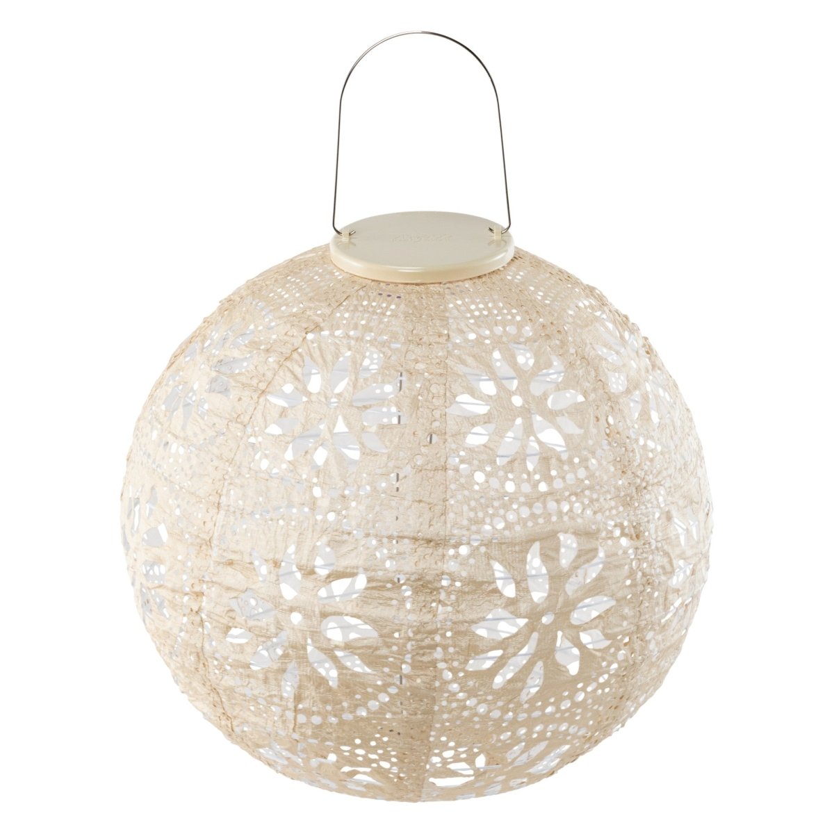 Stella Luxe Globe Boho Pearl 12" LED Lantern (Battery Powered) - Napa Valley Wildflower Co.