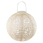 Stella Luxe Globe Boho Pearl 12" LED Lantern (Battery Powered) - Napa Valley Wildflower Co.