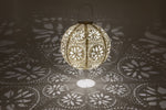 Stella Luxe Globe Boho Pearl 12" LED Lantern (Battery Powered) - Napa Valley Wildflower Co.