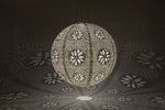 Stella Luxe Globe Boho Pearl 18" LED Lantern (Battery Powered) - Napa Valley Wildflower Co.