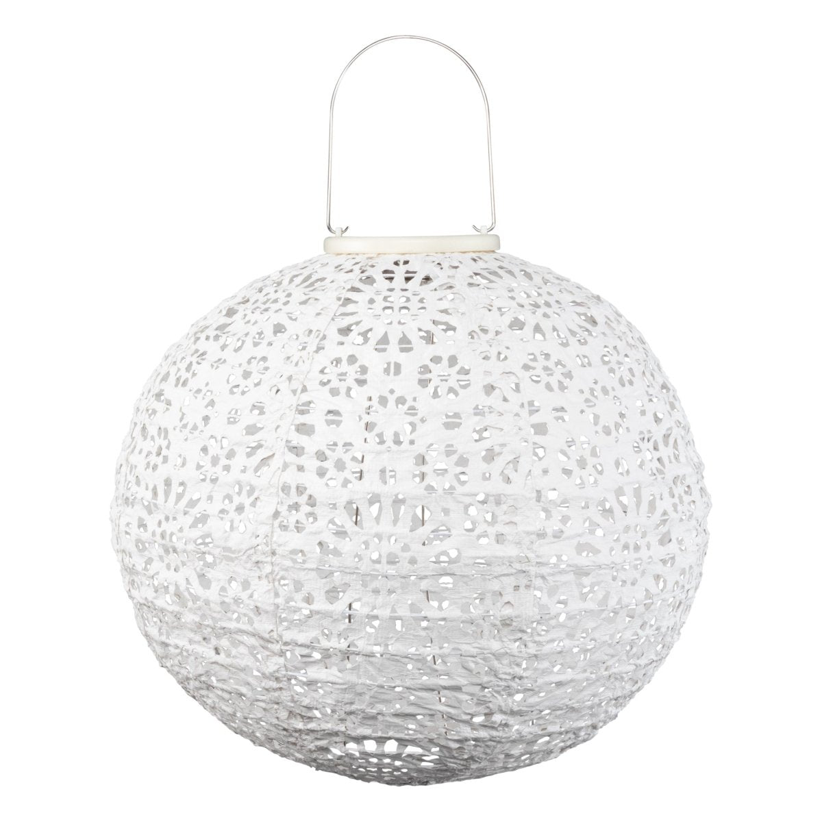 Stella Luxe™ Globe Chantilly Lace Porcelain LED Lantern - Napa Valley Wildflower Co.